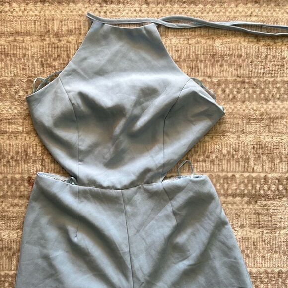 Do + Be Size Small Light Blue Jumpsuit Open back - Picture 4 of 5